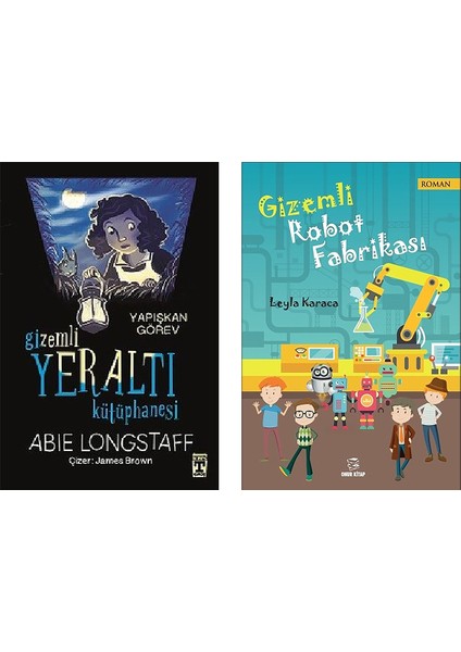 Gizemli Yeraltı Kütüphanesi Yapışkan Görev - Gizemli Robot Fabrikası 2 Kitap