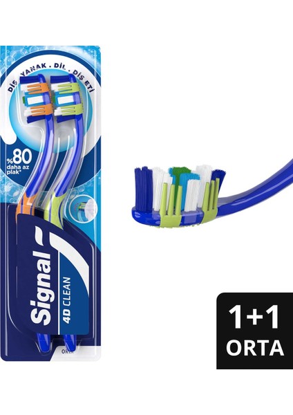 Ultra Clean Expert 4d Clean Diş Fırçası 1+1 Orta