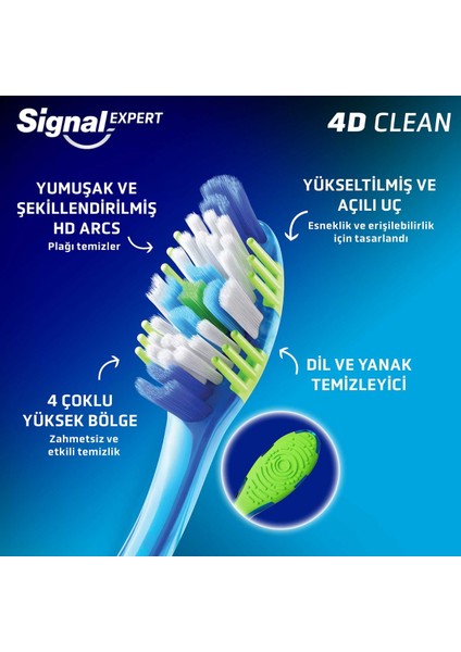 Ultra Clean Expert 4d Clean Diş Fırçası 1+1 Orta