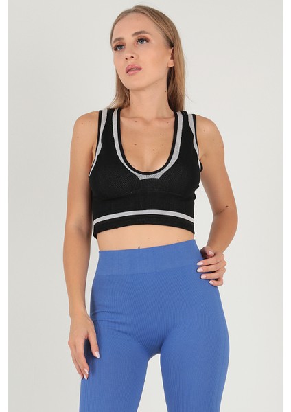 Seamless Crop Renk Bloklu Spor Bluz fiyatları