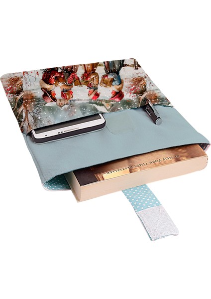 Desenli Yıkanabilir Cepli Kitap Kılıfı 20 x 25 cm Çok Amaçlı Çanta Book Cover PLNNEW2878 fiyatları