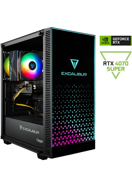 Excalibur E65H.137F-BF70X-0HG Intel Core i7-13700F 16GB RAM 1TB NVME SSD RTX4070 SUPER Freedos