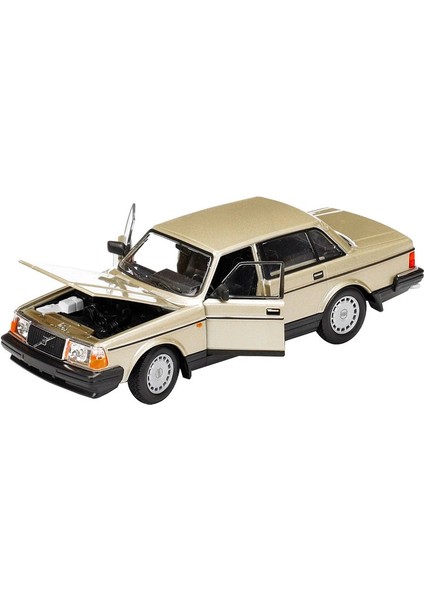 Volvo 240 Gl Gold Metallic 1/24 Diecast Model Araba Koleksiyon