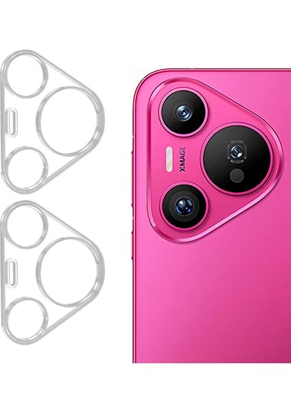 2 Adet Huawei Pura 70 Kamera Lens Koruyucu Entegre Şeffaf Arka Lens Kapağı (Yurt Dışından)