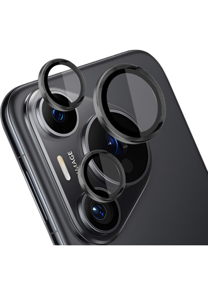 1 Takım Huawei Pura 70 Pro / 70 Pro Plus Kamera Lensi Flim + Temperli Cam + Metal Halka Lens Koruyucu (Yurt Dışından)