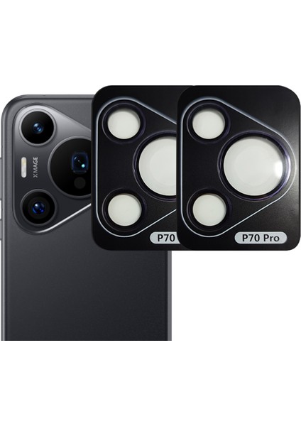 Huawei Pura 70 Pro/pura 70 Pro Plus 2 Set Kamera Lens Filmi Metal Halka Ar Hd Cam Lens Koruyucu (Yurt Dışından)