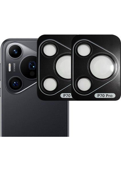 Huawei Pura 70 Pro/pura 70 Pro Plus 2 Set Kamera Lens Filmi Metal Halka Ar Hd Cam Lens Koruyucu (Yurt Dışından)