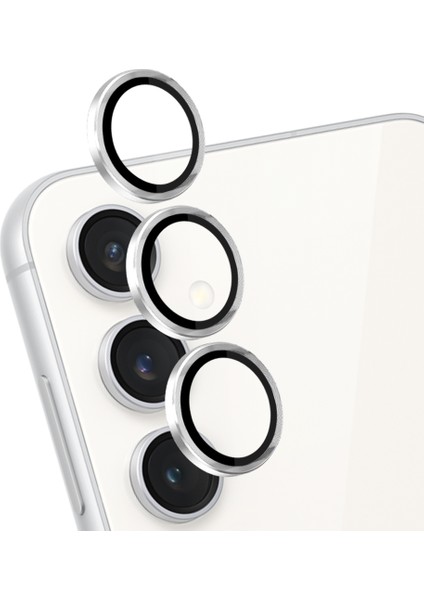 Samsung Galaxy S23 / S23 Plus Kamera Lens Koruyucu Ar Şeffaf Metal Halka Lens Filmi (Yurt Dışından)