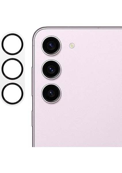1 Takım Samsung Galaxy S23 Fe Kamera Lens Koruyucu Temperli Cam Arka Lens Filmi Metal Halka ile (Yurt Dışından)