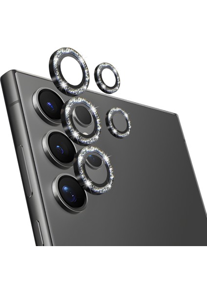 Samsung Galaxy S24 Ultra Ar Şeffaf Kamera Lens Koruyucu Metal Halka Arka Lens Koruması (Yurt Dışından)