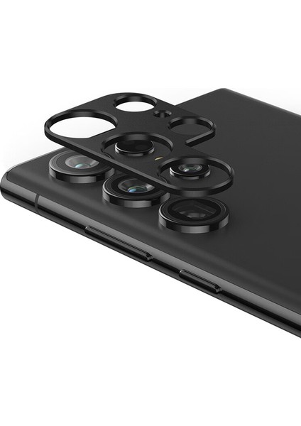 Samsung Galaxy S23 Ultra 1 Takım Kamera Lens Filmi Metal Halka Temperli Cam Lens Koruyucu (Yurt Dışından)