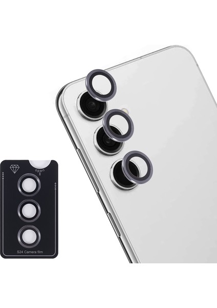 Samsung Galaxy S24 Plus Glitter Lens Filmi Bireysel Metal Kamera Lens Koruyucu (Yurt Dışından)