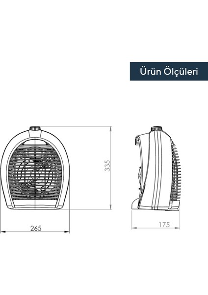 Fanlı Isıtıcı 2000 W LX-6331 Mavi indirimleri