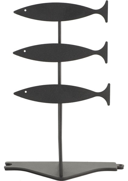 Siyah Metal Akvaryum Aksesuar, 18x15 cm, şık ve dayanıklı tasarım