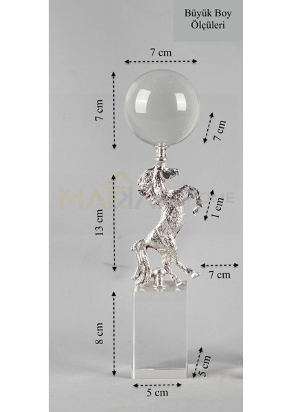 Gümüş Metal Atlı Küre Çift Takım 28x6 cm, şık ve zarif dekorasyon ürünü fırsatları