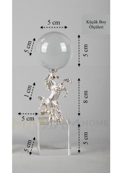 Gümüş Metal Atlı Küre Çift Takım 28x6 cm, şık ve zarif dekorasyon ürünü indirimleri