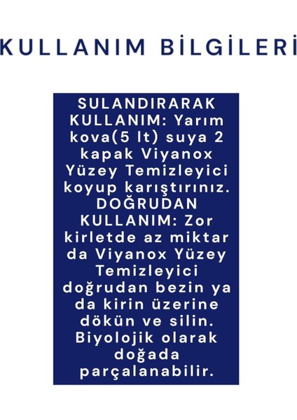 Yüzey Temizleyici Lavanta Ferahlığı 2 Lt & Viyanox Yüzey Temizleyici Okyanus Esintisi 2 Lt fiyatları