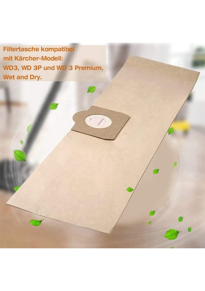 20 Paket 6.959-130.0 Kağıt Filtre Toz Torbası A 2201/2204/2504 Karcher Wd3 WD3P Islak ve Kuru Elektrikli Süpürge Değiştirme (Yurt Dışından) modelleri
