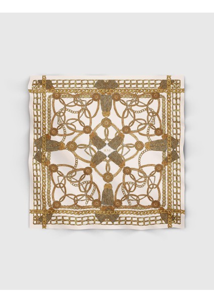 Solros Kadın Eşarp Bej Hardal Ipek Twill fırsatları