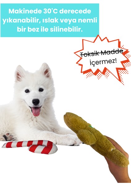 Havrika Yıllar Köpek Oyuncak Seti Hışırtılı Peluş Kurabiye, Vikvikli Peluş Şeker Köpek Oyuncakları Yılbaşı Hediyesi modelleri