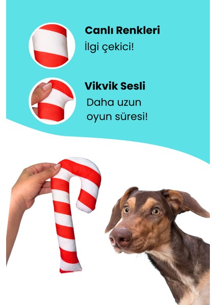 Havrika Yıllar Köpek Oyuncak Seti Hışırtılı Peluş Kurabiye, Vikvikli Peluş Şeker Köpek Oyuncakları Yılbaşı Hediyesi fırsatları