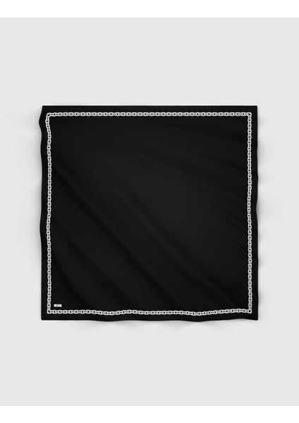 Mersa Kadın Eşarp Beyaz Siyah Ipek Twill modelleri