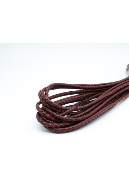 Hakiki Sırım Deri Tüp Örgü Bordo Renk 1 Metre Fiyatı