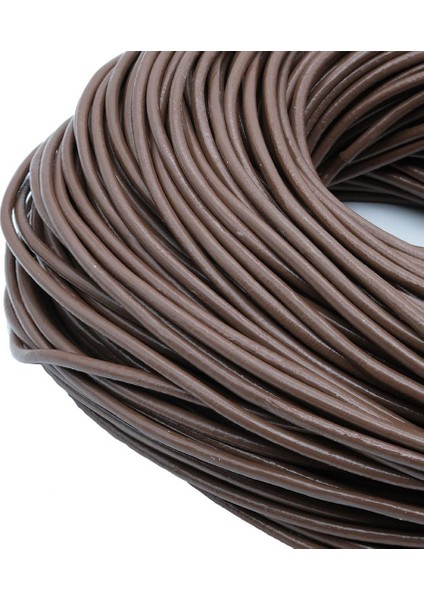 Hakiki Sırım Deri Ip Açık Kahve 4 mm 1 Metre