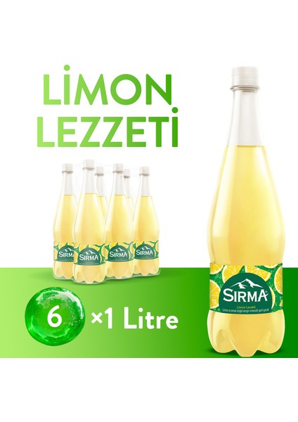 C Vitaminli Limon Aromalı Maden Suyu 1 L X6 Adet