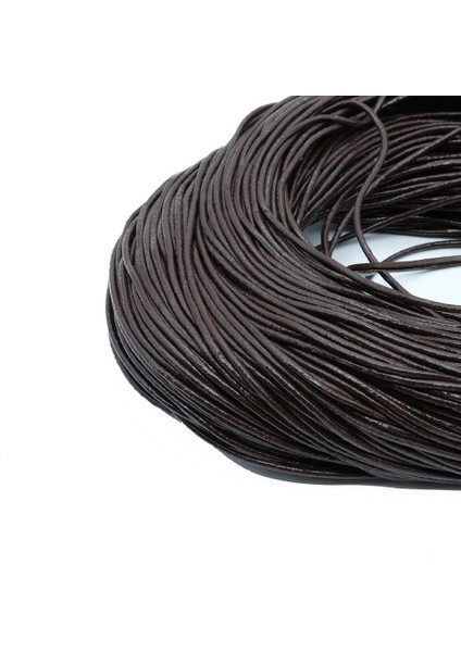 Hakiki Sırım Deri Ip Kahve 2 mm 5 Metre