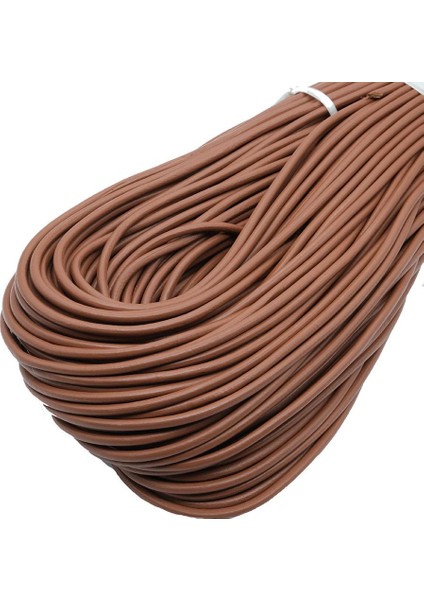 Hakiki Sırım Deri Ip Açık Taba 4 mm 1 Metre