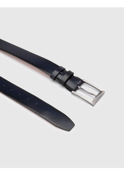 Novak Erkek Kemer Lacivert Açma Deri
