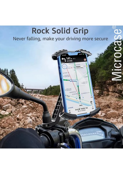 360 Derece Döner Bisiklet Scooter Motor Aynadan Telefon Tutucu AL4576 Siyah fırsatları
