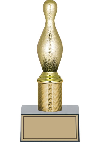 Bowling Pin Figürlü Ödül Kupası-Okul Kupası - Hediye Kupa 23 cm FG001