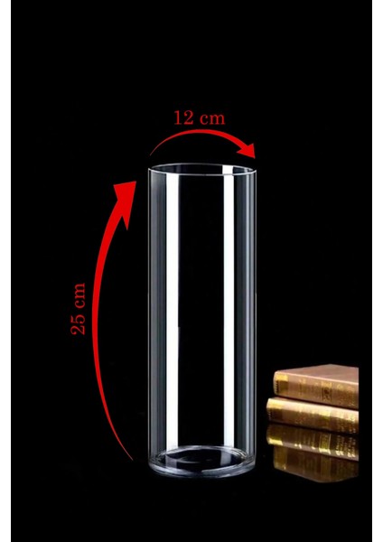 Denizli El Imalatı Silindir Cam Vazo Set 3lü (12 Çap) modelleri