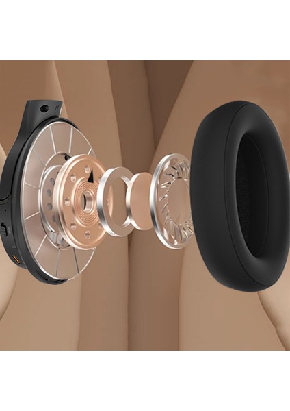 LH61 Katlanabilir Tasarımlı Tws Kulak Üstü Bluetooth Kulaklık V5.4 Siyah