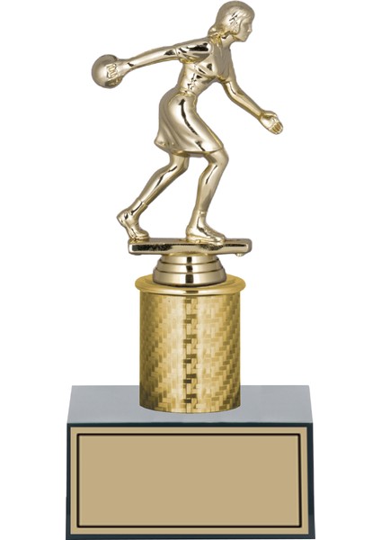 Bowling Kadın Figürlü Ödül Kupası-Okul Kupası - Hediye Kupa 22 cm FG001