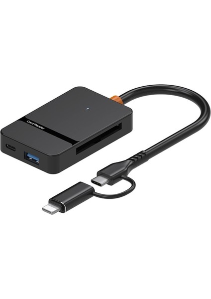 Type C Lightning USB 3.0 Çift Kart Okuyucu 8in1 USB Otg Sd/tf - AL4586