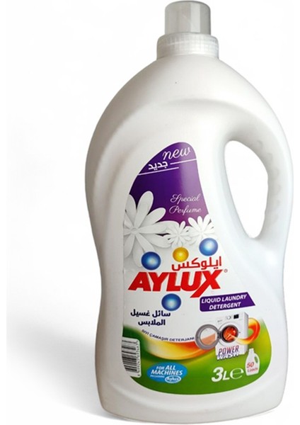 Aylux Çamaşır Detarjanı Sıvı Mor - Beyaz 3 Lt