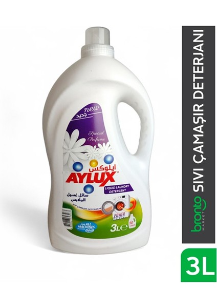 Aylux Çamaşır Detarjanı Sıvı Mor - Beyaz 3 Lt