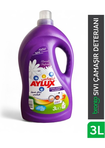 Aylux Çamaşır Detarjanı Sıvı Mor - Beyaz 3 Lt