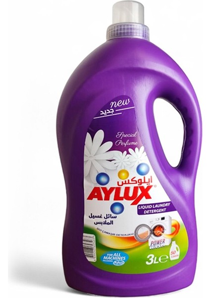 Aylux Çamaşır Detarjanı Sıvı Mor - Beyaz 3 Lt