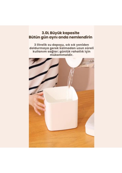 3 lt Nano Ultrasonik Çift Püskürtmeli Hava Nemlendirici fırsatları
