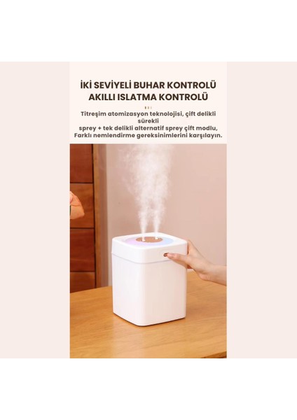 3 lt Nano Ultrasonik Çift Püskürtmeli Hava Nemlendirici indirimleri