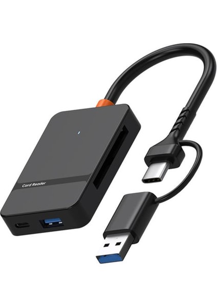 Type C USB 3.0 Çift Kart Okuyucu 8in1 USB Otg Sd/tf - AL4587