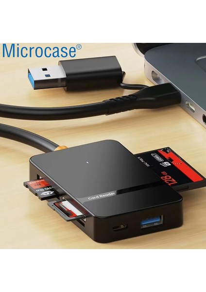 Type C USB 3.0 Çift Kart Okuyucu 8in1 USB Otg Sd/tf - AL4587