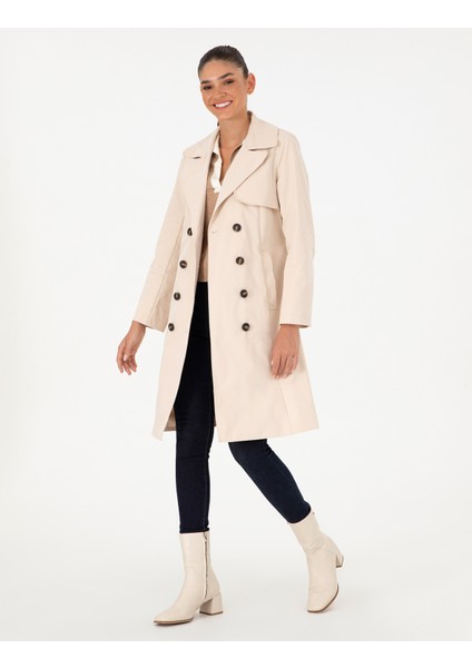 Kadın Taş Slim Fit Trençkot 50297353-VR049