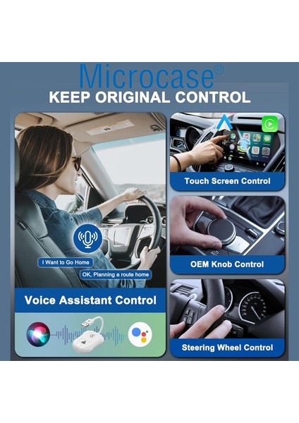 2in1 Type C USB Kablosuz Carplay Oto Medya Oynatıcısı - AL4604 modelleri