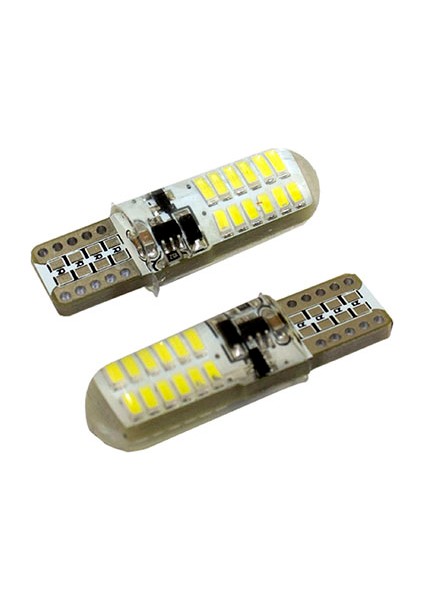 LED Ampul T10-12SMD Çakarlı Beyaz 2'li Set 12V / LAAM630