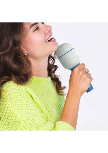 5 Farklı Eğlenceli Ses Efektli Karaoke Mikrofon ve Bluetooth Hoparlör - Mavi